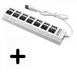 Multi-Port USB 7 En 1 Avec Contact + Cle USB 32Gb Offerte