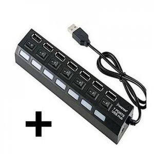 Multi-Port USB 7 En 1 Avec Contact + Cle USB 32Gb Offerte