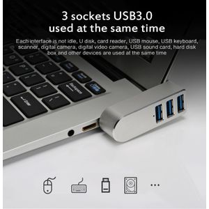Hub USB Rotatif Universel, 4 Ports USB 3.0, Avec Câble, Haute Vitesse, Mini Prise, Modèle De Séparation, PC