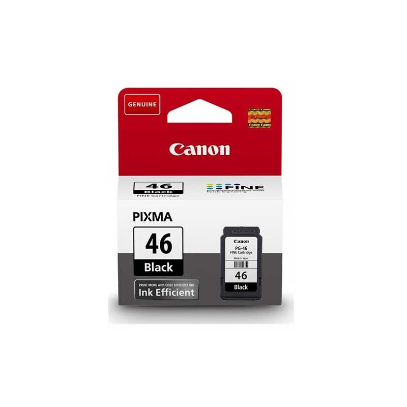 Cartouche CANON PG-46 Black - PIXMA E404/E464/E484 - 9059B001AA