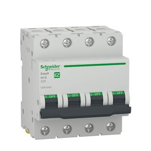 Schneider Electric Disjoncteur Miniature Easy9 4P 25A 4500A