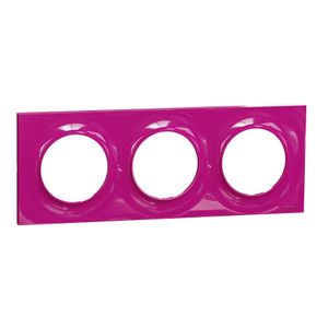 Schneider Electric Plaque 3 Postes Odace Styl - Violet