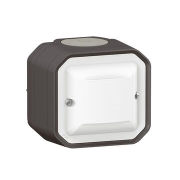 Interrupteur automatique étanche Plexo câblage 2 fils sans Neutre livré complet pour montage en apparent anthracite