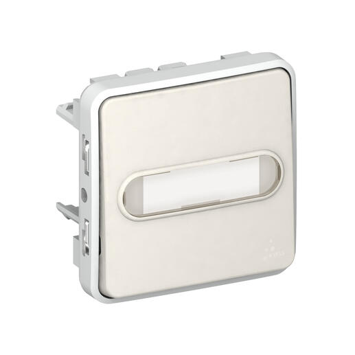 Poussoir lumineux à bascule Plexo - Blanc