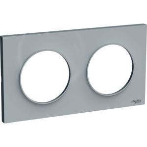 Schneider Electric Plaque 2 Postes Odace - Gris