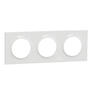 Schneider Electric Plaque 3 Postes Odace Styl - Blanc