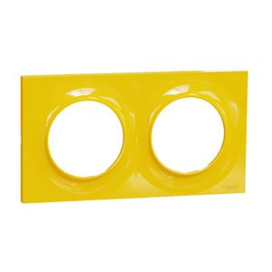 Schneider Electric Plaque 2 Postes Odace Styl - Jaune