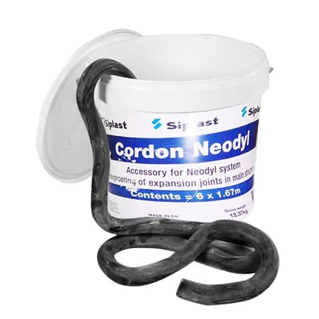 BANDE DE MASTIC SOUPLE CORDON NEODYL 6x1,67m SEAU DE 12,37 KG 103183 SIPLAST REF 109CORNEO10M