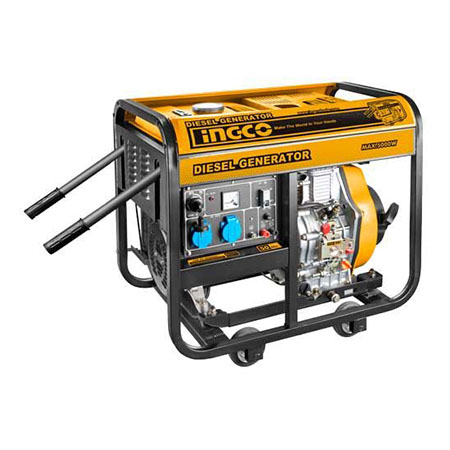 GROUPE ELECTROGENE DIESEL 5.0KW - 6KVA - 240V-50HZ MONOPHASE INGCO REF GDE50001