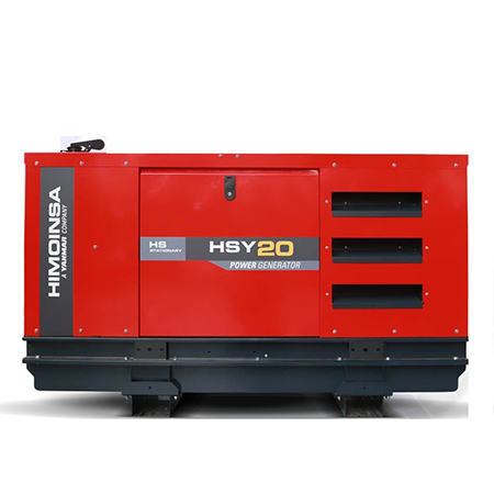 GROUPE ELECTROGENE DIESEL INSONORISE 19KVA-230V-50Hz MOTEUR YANMAR 4TNV88HSPU AVEC REFROIDISSEMENT A EAU HIMOINSA REF HSY-20 M5