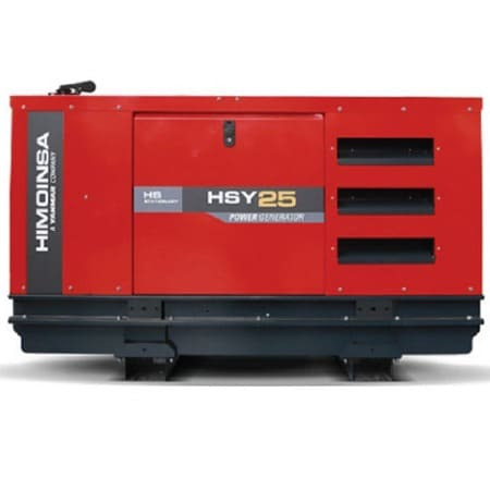 GROUPE ELECTROGENE DIESEL INSONORISE 24KVA-230V 50Hz MOTEUR YANMAR 4TNV84THSPU AVEC REFROIDISSEMENT A EAU HIMOINSA REF HSY-25 M5