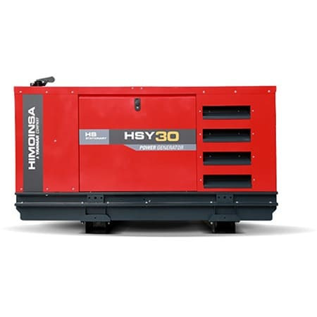 GROUPE ELECTROGENE DIESEL INSONORISE 33KVA 230-240V 50Hz MOTEUR YANMAR 4TNV98GGEH AVEC DOUBLE CAPTEUR - REFROIDISSEMENT A EAU HIMOINSA REF HSY-30 T5