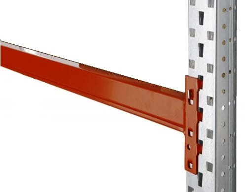 BARRE ORANGE  (BEAM) Long 3.4m x Larg 14cm x Ep 5cm x 1.8mm (2.5 TONNES MAX)(POUR ETAGERE DE 6.45m)** 3 TROUS