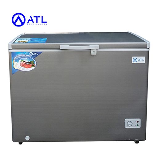 ATL Congelateur  315L - 01 Porte - Serrure - 01 Panier - Inox&amp;Silver