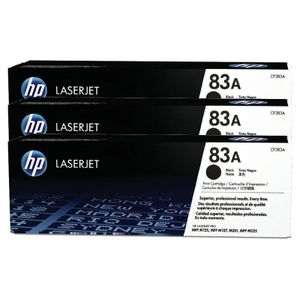 Hp 83A - Pack De 3 Toners Laserjet - CF283A - 4500 Pages - Noir