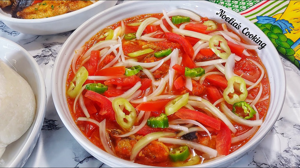 Yebessessi sauce moyo au poisson frais +ablo ou akassa