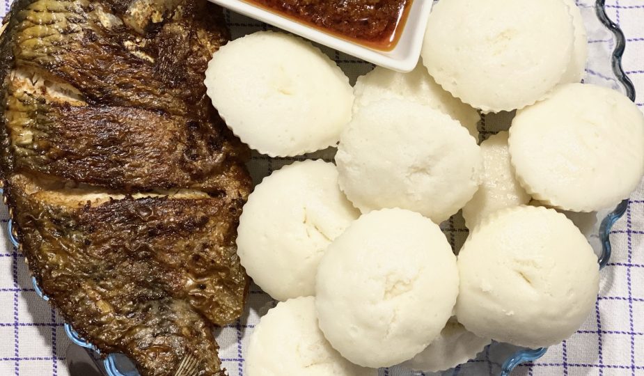 Poisson braisé à la togolaise +Ablo