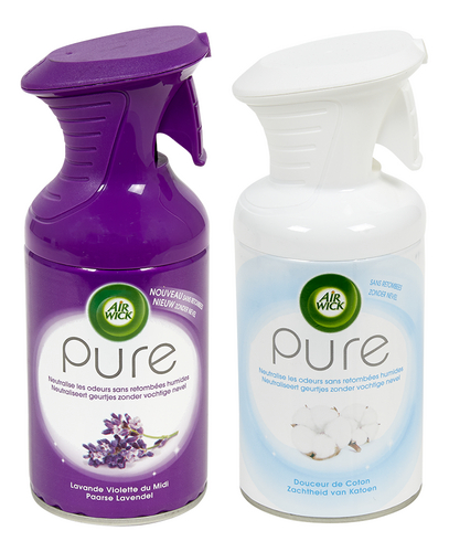 AIR WICK PURE SPRAY LAVENDE/COTON 250ML