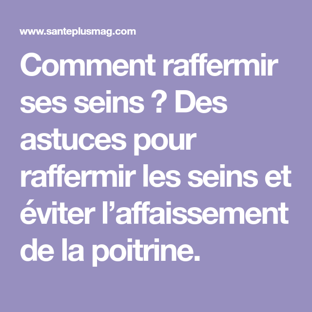 Raffermissement des Seins (10 Séances)