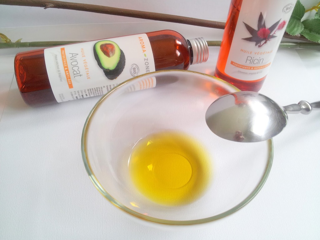 Bain d'huile cheveux naturels