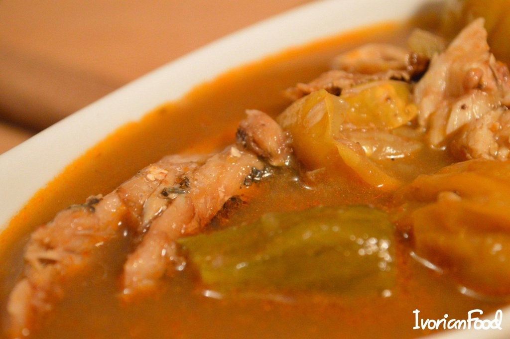 Sauce akpi( poisson fumé)