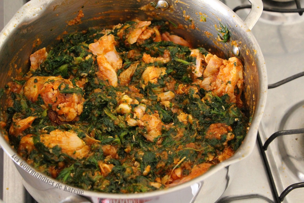 Sauce feuille(viande de bœuf fumé)