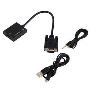 Convertisseur Adaptateur VGA Vers HDMI Audio-Video  PC DVD HD