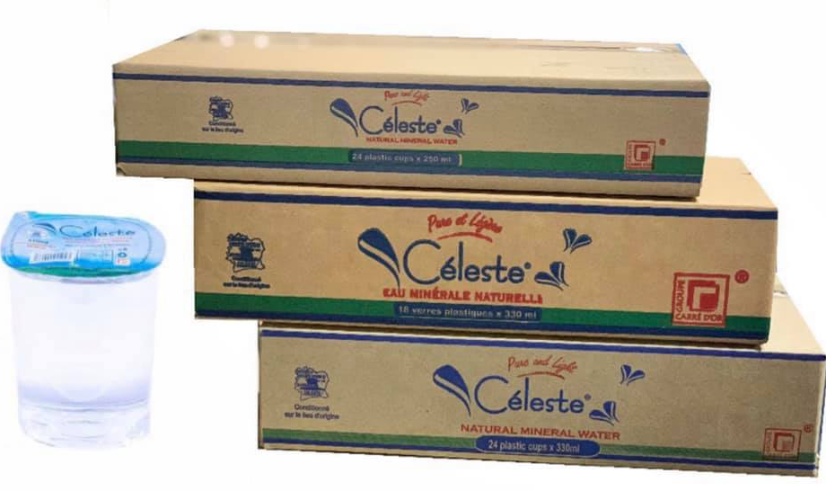 CARTON D'EAU CELEST GOBELET 250ML X24