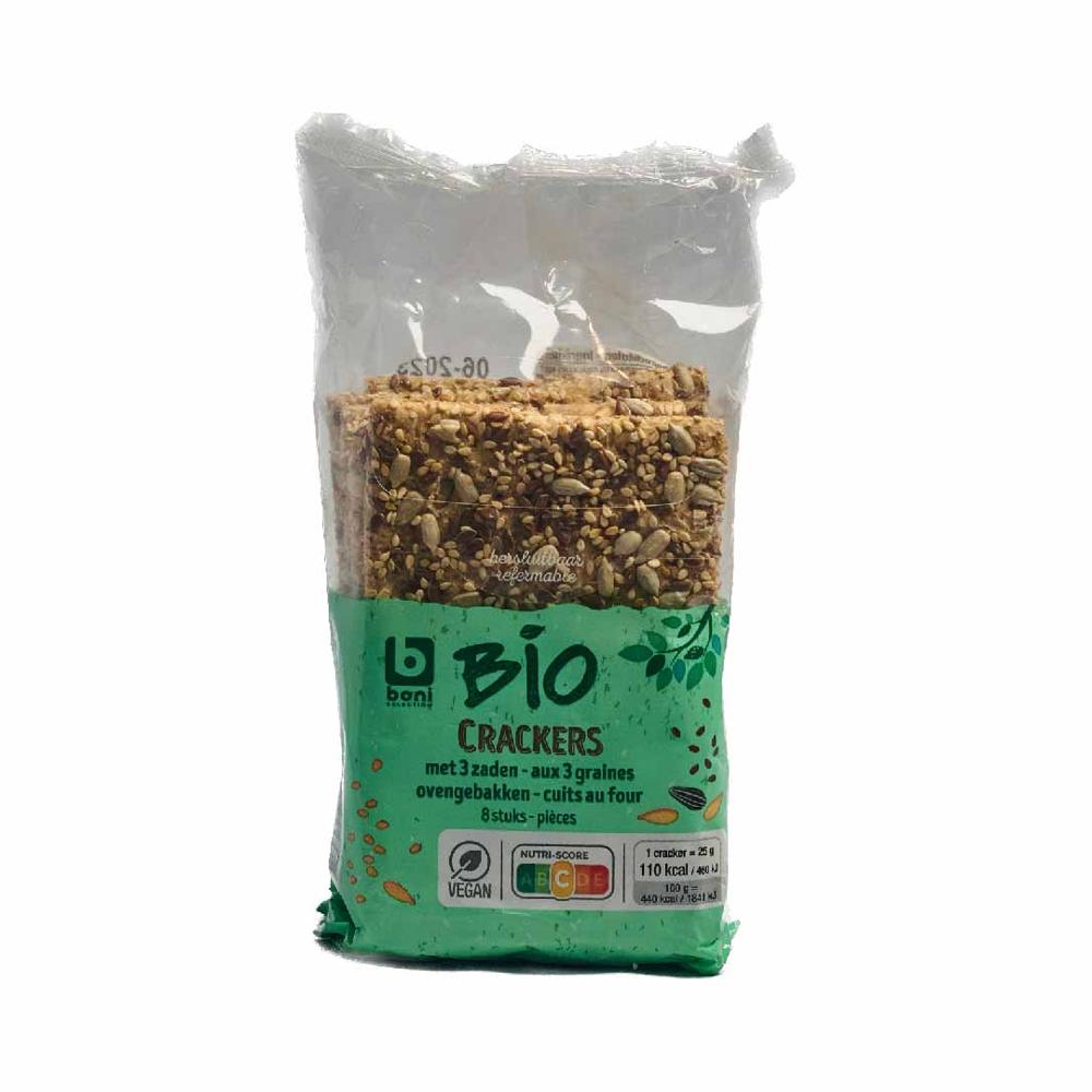 BONI BIO Crackers avec 3 graines 200g