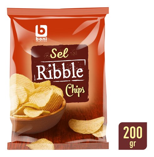 BONI CHIPS RIBBLE SEL 200G