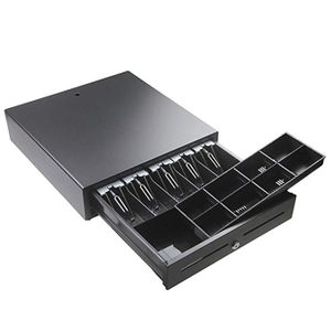 Tiroir Caisse Métal PL 420 - 12 Compartiments Plateau A Monnaie/Billets - Noir