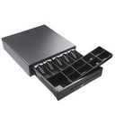 Tiroir Caisse Métal PL 420 - 12 Compartiments Plateau A Monnaie/Billets - Noir