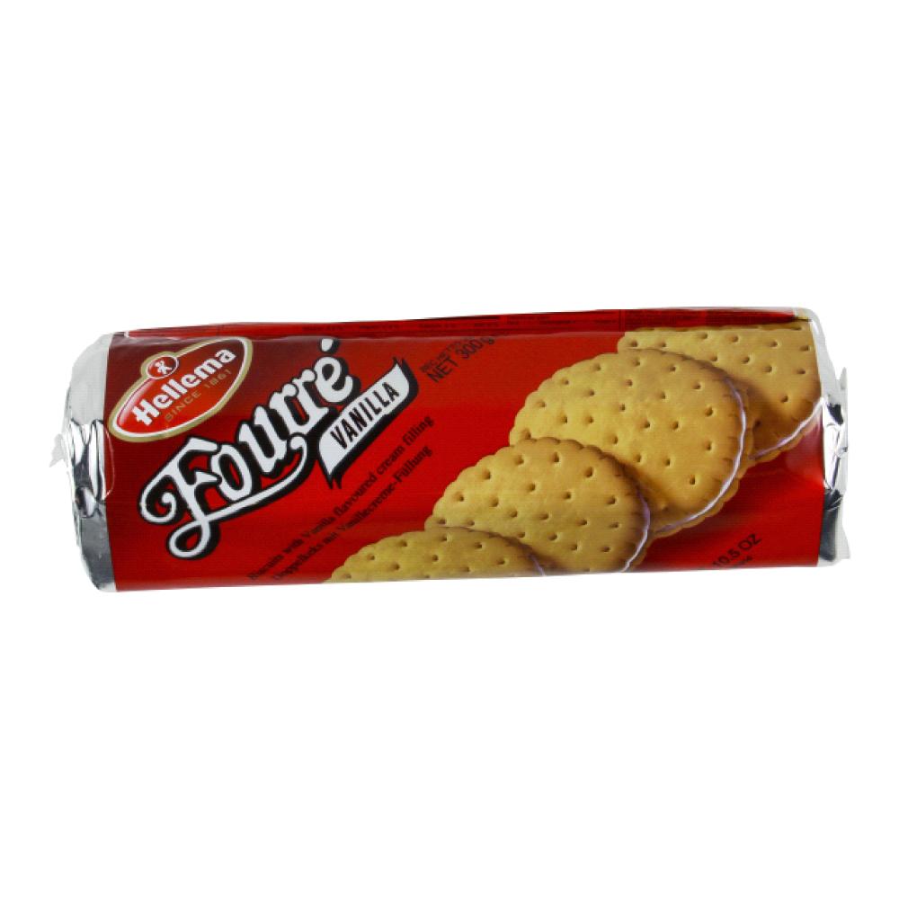 BISCUIT HELLEMA FOURRE VANILLA 300G