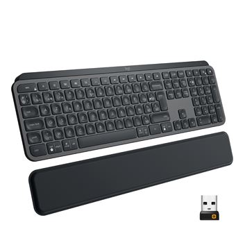Logitech Logitech, MX Keys PLUS, Clavier Rétroéclairé Sans Fil Avancé Apple MacOS, Microsoft Windows, Linux, IOS, Android, Clavier Française AZERTY