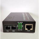 Convertisseur Fibre Optique/RJ45 - 2Km - Noir