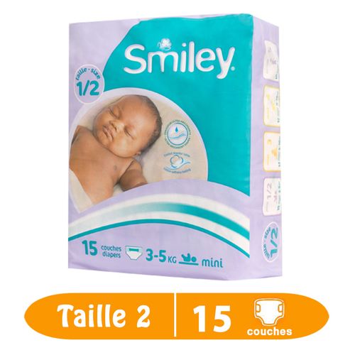 COUCHES BÉBÉS  SMILEY  SMALL MINI 15  - 12 PQTS