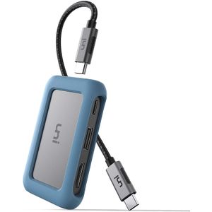 Uni USB C Hub 6-en-1, Adaptateur USB C, Concentrateur Avec 6 Ports (HDMI 4K / 2 USB 3,0 / USB-C PD 100W / Lecteur De Carte SD/MicroSD)