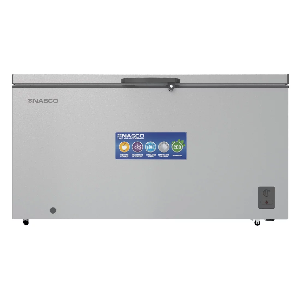  NAS-600WA - CONGELATEUR HORIZONTAL NASCO/447L/ 220-240V/1PORTE/1PANIER INTERNE/ POIGNEE-SERRURE/GRIS