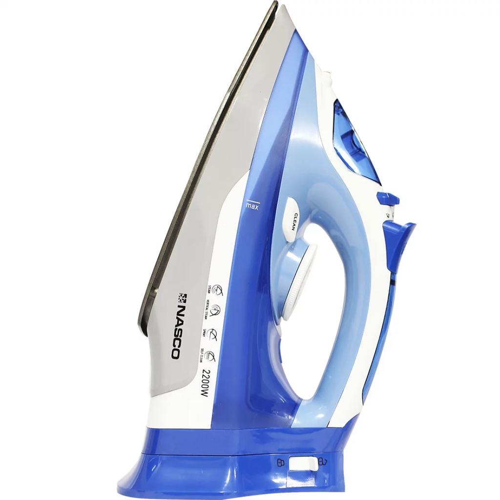  FR_NA-8878C - FER A REPASSER A VAPEUR NASCO + SUPPORT 360° 2200W BLEU-BLANC/ 8pcs/ct