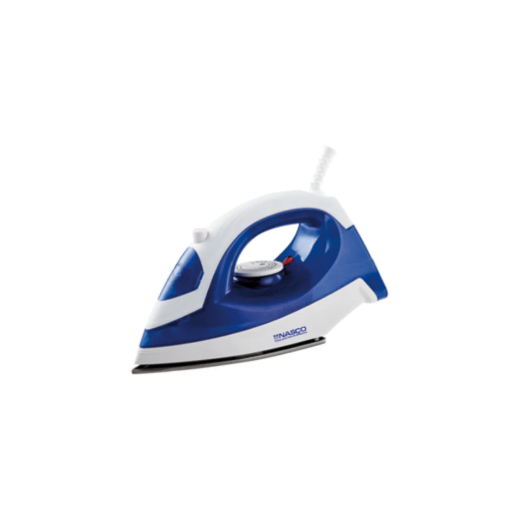  NAS-FR158ST - FER A REPASSER A VAPEUR NASCO 1200W / COULEUR BLEU BLANC/ 12pcs/ct