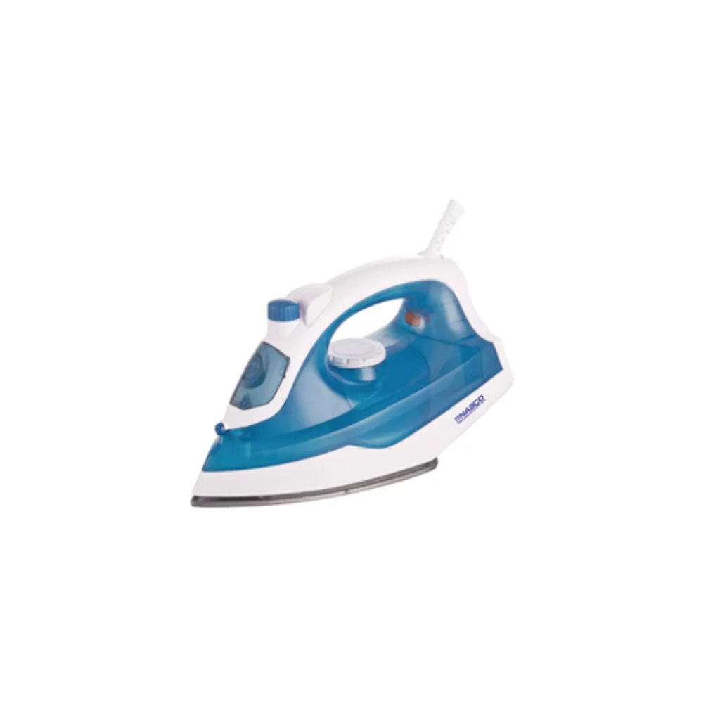  NAS-FR188ST - FER A REPASSER A VAPEUR NASCO 1200W / COULEUR BLEU BLANC/ 12pcs/ct