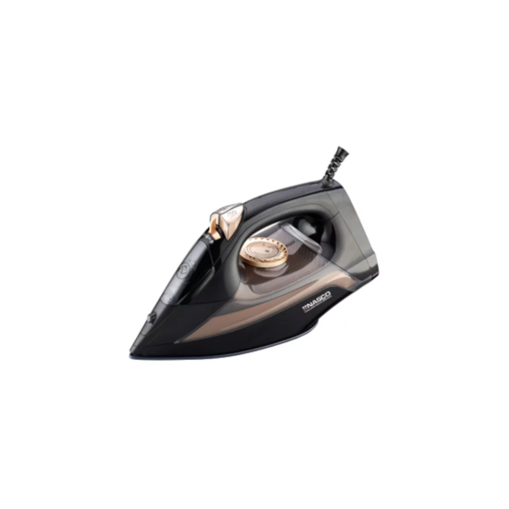  NAS-FR286ST - FER A REPASSER A VAPEUR NASCO 2200W / COULEUR NOIR / 8pcs/ct