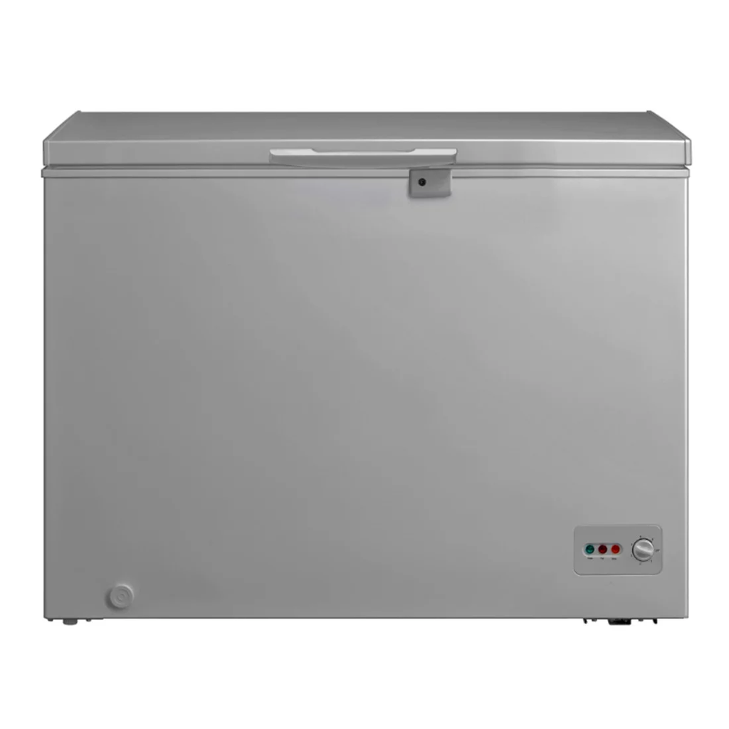  MIDEA_MDRC527FZG43 - CONG. HORIZ MIDEA/389LT/CLE/PORTE VITRE A L'INTERIEUR/SILVER/1 PANIER INTERNE