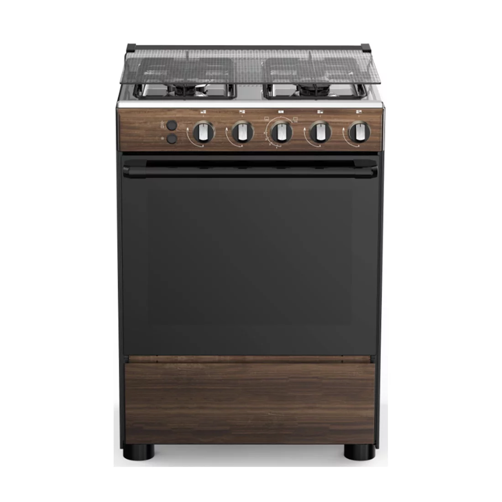  BMG6060-WD - GAZINIERE MIDEA / 4 FEUX/ 60*60/ COULEUR BOIS ET NOIR (WOOD GRAIN)
