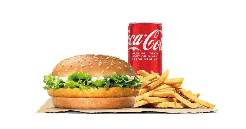 Menu Chicken Burger + Onion Rings