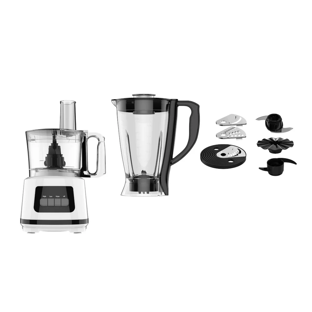  FP9076E-CB - ROBOT DE CUISINE NASCO 800W /2.4LT ET 1.5LT HACHE-RAPE-TRANCHE-EPEPINE-LAME- 2PCS/CT