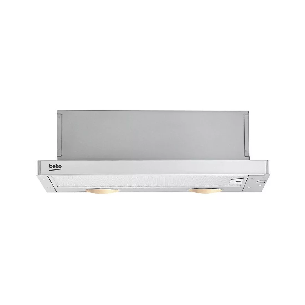 BEKO_CTB6407X - HOTTE BEKO 60cm TELESCOPIQUE ACIER INOX 3 NIVEAUX DE PUISSANCE/2 AMPOULES(4W)