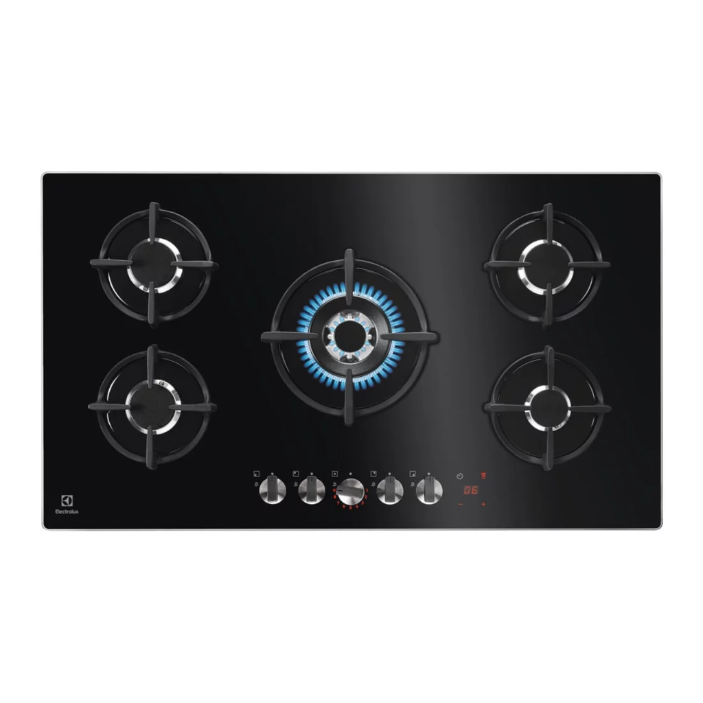  KGG95375K - PLAQUE DE CUISSON ENCASTRABLE A GAZ ELECTROLUX/ 5 FEUX/ NOIR/ 220-240V