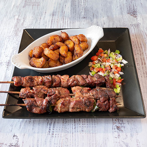  Brochettes de boeuf+ alloco