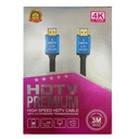 Câble HDMI 4K HDTV Haute Vitesse UHD 5 Mètres - Bleu/Noir